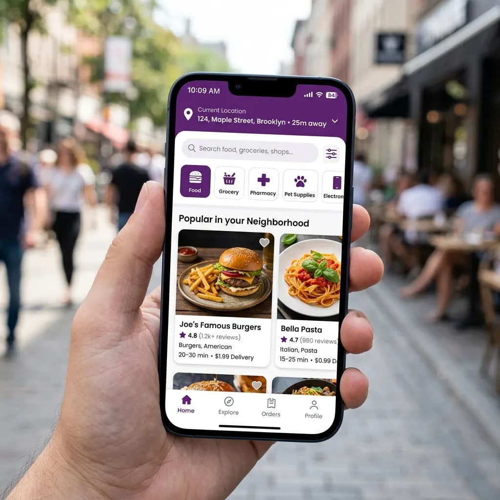 Nearle app on a smartphone